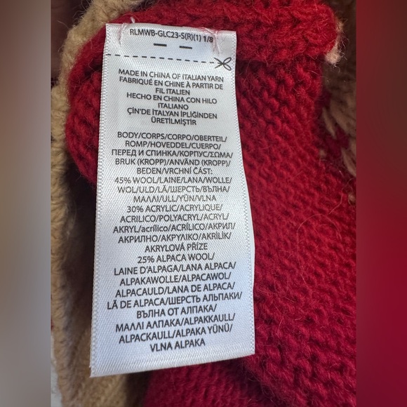 Polo Ralph Lauren Fair Isle Wool-Blend Sweater Women’s size S NWT retail$298 - Picture 9 of 12